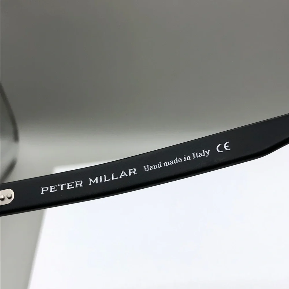 Peter Millar Matte Black Polarized Sunglasses Classic Style Unisex 48-23-150